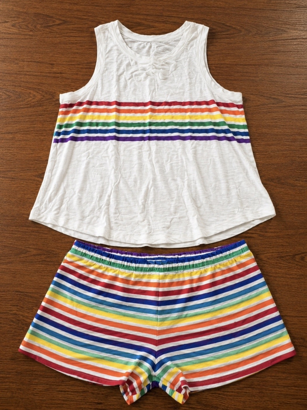 Secret Treasures Women’s M 8-10 Rainbow Stripe Pajama Lounge Set